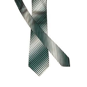 Turnbull & Asser Racing Green & Off White 100% Handmade Neck Tie